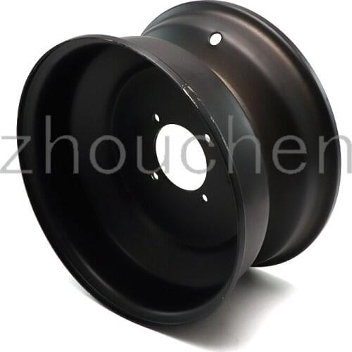 Black Metal 90mm Hole 4 Stud Front Wheel Rim 10 Inch for Quad Dirt Bike ATV Buggy Motorcycle