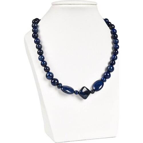 Natural lapis lazuli Blue Necklace DIY design for womens various banquet necklaces High end fashion 18inches long