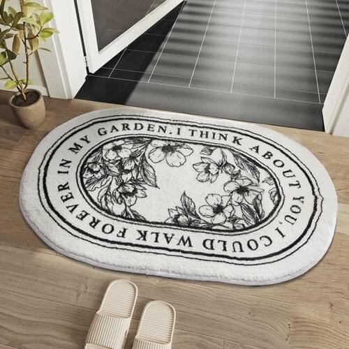 Nordic Home Decor Fluffy Rug Bathroom Door Entrance Rugs for Bedroom Toilet Door Mat Non-Slip Entrance Door Absorbent Mats