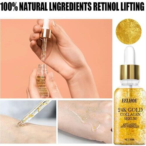 Face Serum Nicotinamide Essence Liquid 24K Pure Gold Anti-Aging Moisturizing Refreshing Skin Care
