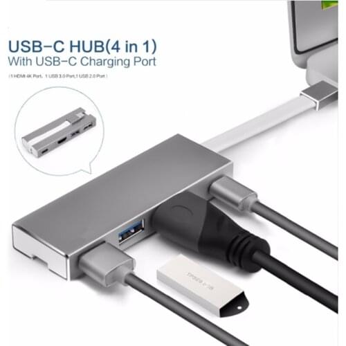 Thunderbolt 3 Dock 4IN1 USB Type-c to UHD HDMI 4K USB3.0 Hub USB2.0 USB-C PD Charge Mini Adapter for Macbook Pro Huawei Matebook