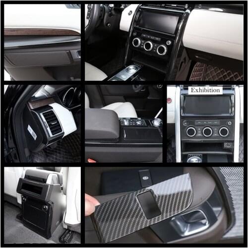 Carbon Fiber ABS Chrome Interior Center Cover Trim car accessories For Land Rover Discovery 5 LR5 2017 - 2018 Car-styling