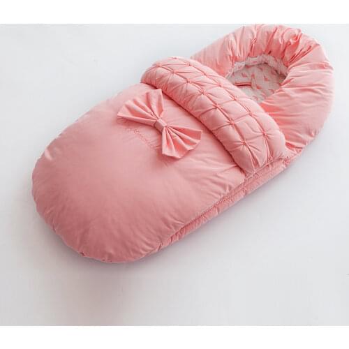 High-quality Baby Sleeping Bag Newborn Thickened Sleeping Bag Blanket Envelope Bow Baby Outer Baby Winter Warm Stroller Wrap
