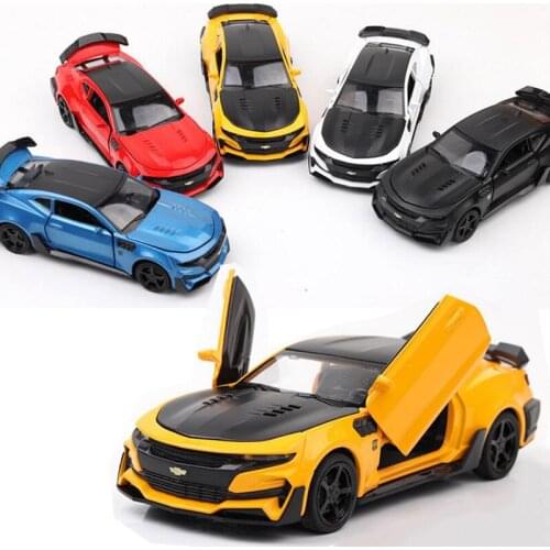 16CM 1:32 Scale 5 Colors Metal Alloy Chevrolets Camaro Racing Car Pull Back Diecast Vehicles Model Toys For Children Kids