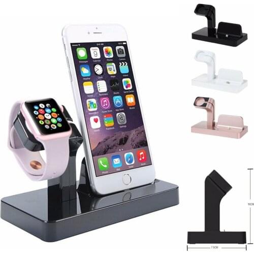 2IN1 CellPhone Watch Charging Dock Stand Cradle Station Charger Holder Mount for iWatch iPhone 11 pro 12 Pro max X Max 6 6s 7 8