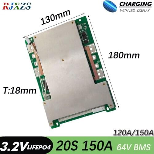 20S 150A BMS LiFePO4 60V 120A/100A/80A Large High Current PCM for Electric Bike electric car