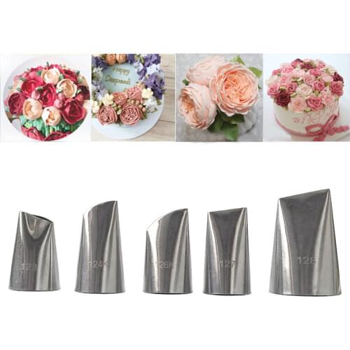 5PCs Stainless Steel Nozzle Set Cake Decorating tips Set Cream Pastry nozzles Baking Tools Bakeware