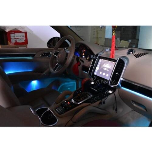 64-color LED light central For Porsche Cayenne 2010-2016 audio ambient light dashboard audio cover