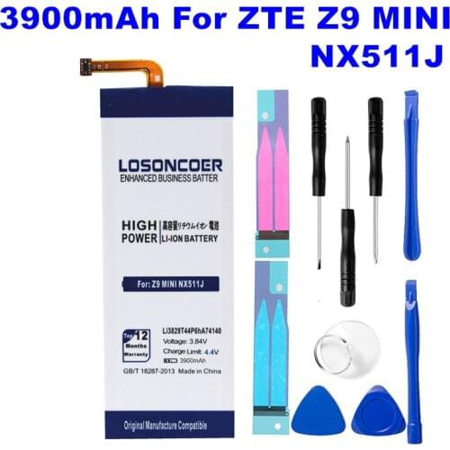 LOSONCOER 3900mAh Li3829T44P6hA74140 Battery For ZTE Nubia Z7 Z9 NX508J NX510J NX511J Z9 Max Plus Nubia Z9 mi Battery