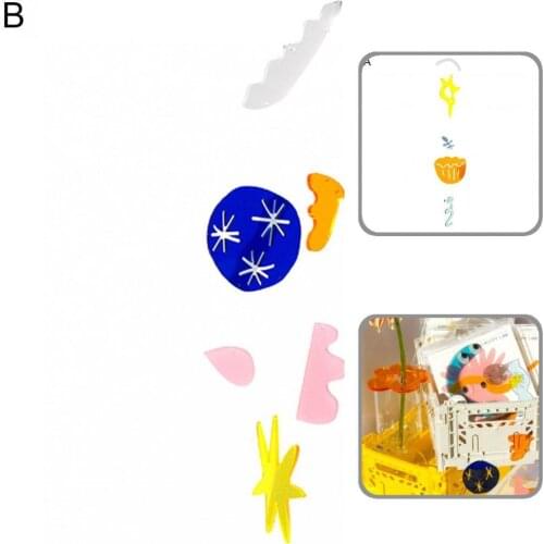 Acrylic Practical Colorful Cute Pendant Nordic Wind Chime Cute Acrylic Wind Chime Unique for Wall