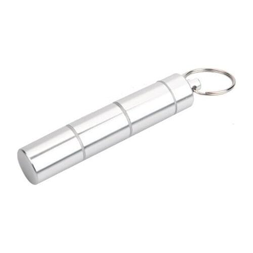 Capsule Shape Aluminum Pill Case Delicate Seal Medicine Organizer Box Keychain Outdoor Pocket Pill Waterproof Holder Container