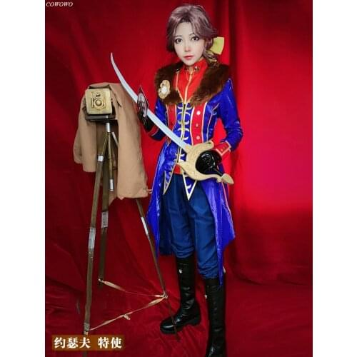 Anime! Identity V Joseph Desaulniers Envoy Skin Game Suit Handsome Uniform Cosplay Costume Halloween Outfit NEW Free Shipping