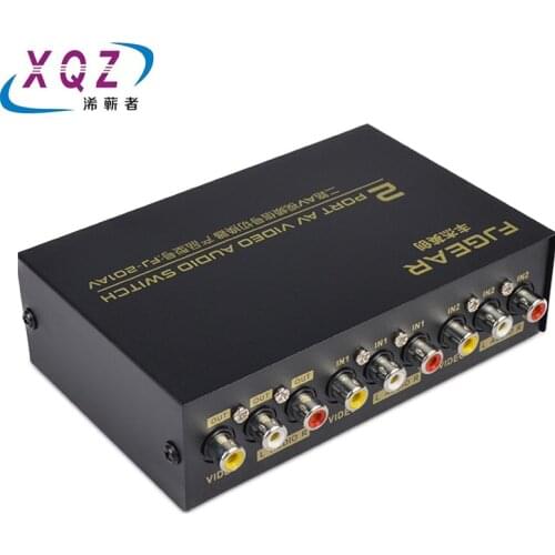 Audio Video AV RCA Switch 2port Selector 2 way 2in 1 out signal RCA Composite Cable for STB TV DVD Player XBOX PS2 AV Switcher