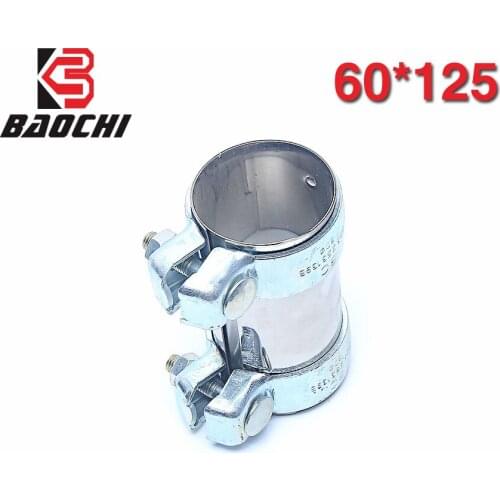 Stainless Steel Car Muffler Exhaust Clamp Bolts Pipe Connect 125*60 mm 437.253.141 893253139B 3D0253141A For C4 Audi A6 90