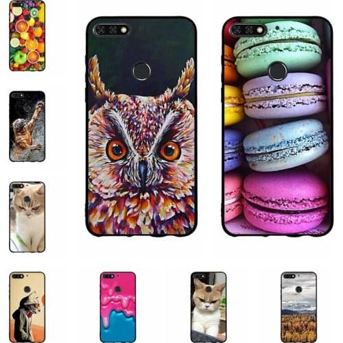 Case For Huawei Y7 Prime 2018 Y7 2018 Y7 Pro 2018 Cover 5.99" Soft Silicone Thin TPU Back Shell Bumper Cover For honor 7c Fundas