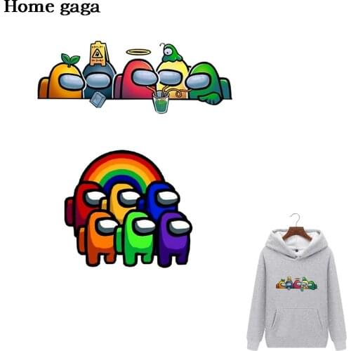 DB068 Homegaga Hot Game Robot Patch Iron On Transfers For Clothes Heat Transfers Cute Stickers On Kids Clothes Stripes