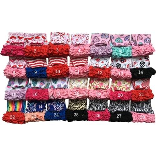 Spring summer color Floral girls icing ruffle shorts children boutique cotton pants wholesale bulk leggings