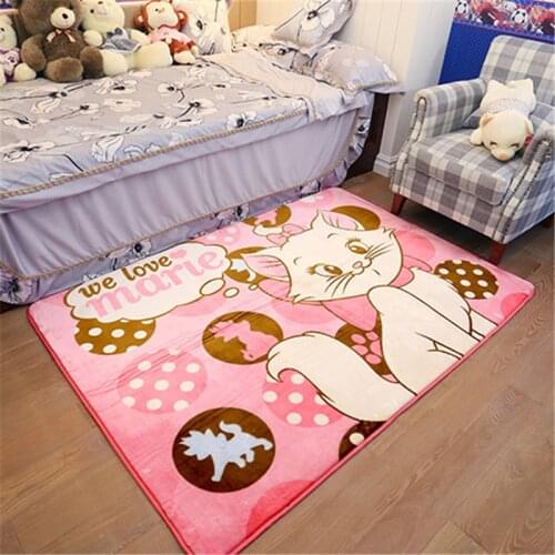 Disney Marie Cat Baby Play Mat 130x185cm Living Room Carpet Bedroom Rug Baby Game Mat Non-slip Baby Activity Center