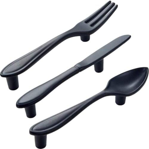 Door handle 3-handle kitchen handle - black