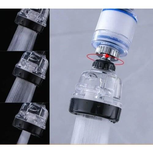 Filter Water Saving 3 Function Plays Faucet Head-Transparent