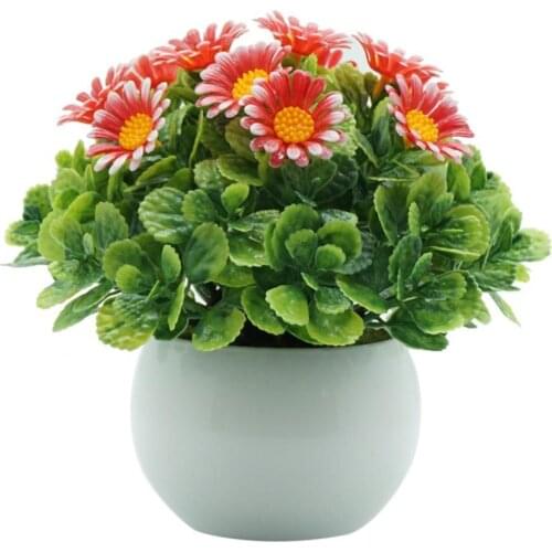 Hot Sale 50% Artificial Flower Plant Potted Bonsai Desktop Decor for Home Garden Balcony Decor Plants Flower Arrangement Bonsai