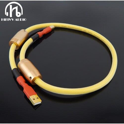 High-qualit USB 2.0 data 3D Print cable for amplifier DAC decoder line 4N OFC Printer USB wire With Magnetic Ring usb A to USB B
