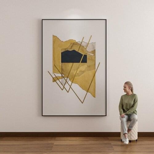 Handmade Painting Home Decorative Painting Ginkgo Leaf Living Room Entrance Corridor Hallway Background Wall Painting Home Decor