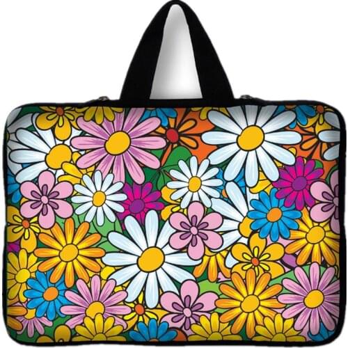 15.6 Inch Soft Laptop Sleeve Universal Flowers Notebook Case Bag Portable Pouch Cover for Lenovo Y50 For Dell HP Asus Acer