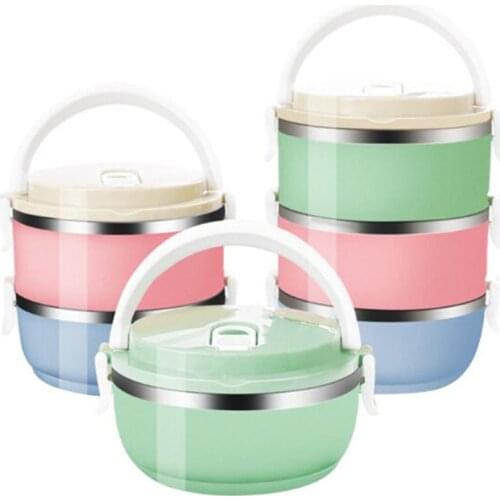 Stainless Steel dinnerware Sets Portable instant noodles bowl Food Thermo Lunch boxs Kids family Thermal box lunch supplies