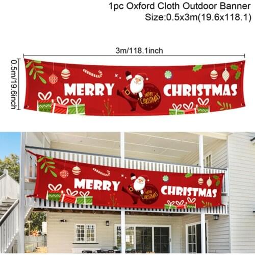 Oxford Cloth Outdoor Banners Letters Hanging Pendant Decor for Home Cristmas New Year