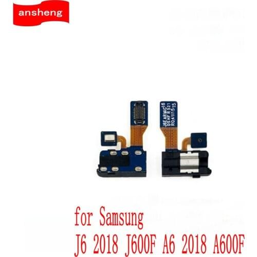New Earphone Headphone Jack Audio Flex Cable Replacement Part FPC for Samsung J6 2018 J600F A6 2018 A600F Cell Phone