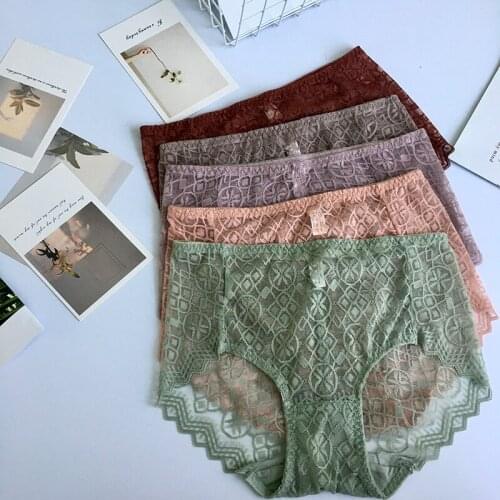New Arrival Sexy Lace Panties Transparent Hipster Underwear For Women