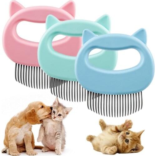 Cats comb Pet Brush ABS Hair Brush Shell Shaped Handle Pet Grooming Massage Tool To Remove Loose Hairs Dogs Cats Pet Supplies