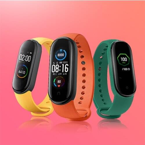 NEW MI Band 5 smart watch band Silicone Mi Band 5 Bracelet For Xiao mi Mi Band 5 Strap Compatible Wristband Watch Accessory