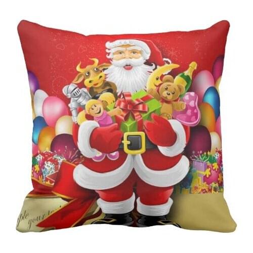 Christmas Cushion Cover Santa Claus Pattern Square Pillow Case Sofa Home Decorative Pillow Christmas 5 size 9 style