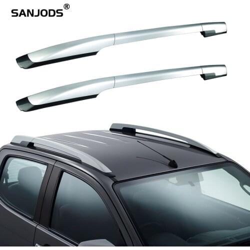 SANJODS Roof Rack Replacement for 2012 2013 2014 2015 Isuzu D Max Pair OE Style Aluminum Bolt-On Roof Top Rail Side Rack Silver