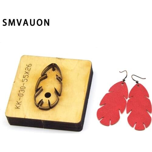 SMVAUON Die Cut Steel Punch DIY Leaves Earrings Blade Rule Cutting Mold Wood Dies Cutter For Leather Paper Crafts Leather Tools