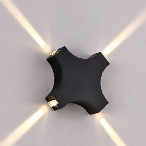 Modern Simple LED 12W IP65 waterproof wall lamp indoor and outdoor Cross Wall lamp courtyard porch corridor bedroom wall light
