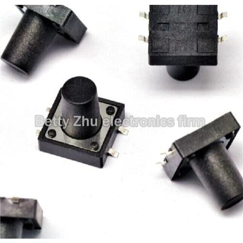100PCS/LOT 12 * 12 * 13MM SMD Tact Switch 4 feet of good quality shrapnel