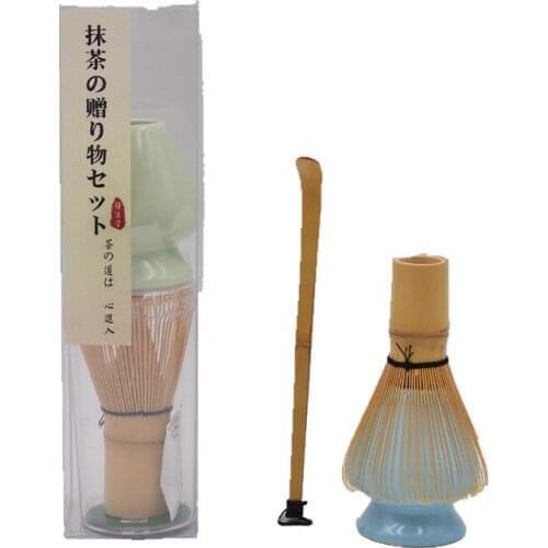 Traditional Ceramic Matcha Sets With Bamboo Whisk Ceremic Matcha Bowl Whisk Holders Tea Bowl, Matcha Tea Blender, Tea Bowl