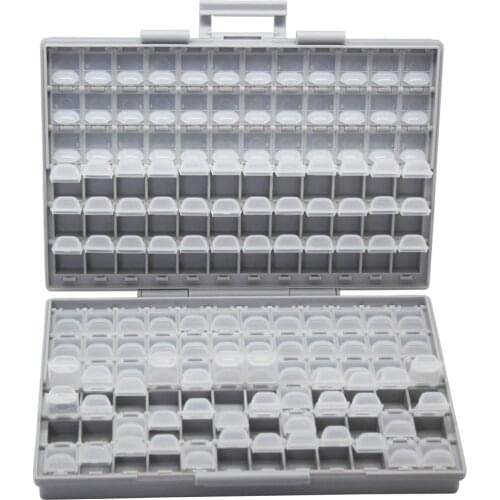 AideTek SMD Resistor Capacitor Beads Storage white Box Organizer plastic toolbox Electronics Storage Cases & Organizers BOXALL