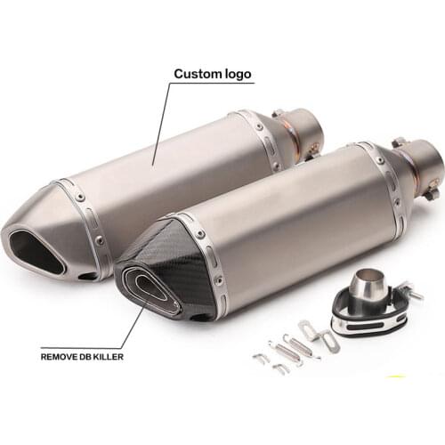 Universal Motorcycle Exhaust Pipe Muffler motor Escape moto Left & Right For RC390 Z800 GSXR750 TMAX530 XMAX300.250 CBR500 mt09