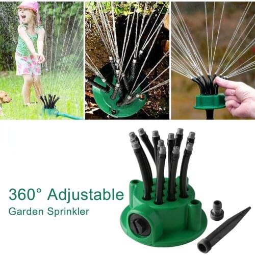 360°home garden automatic multi-head sprinkler tool adjustable watering sprayer system watering sprinkler gardening tool