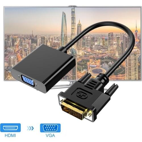 DVI Male to VGA Female Adapter DVI to VGA converter HD 1080P DVI-D to VGA Adapter 24+1 25Pin to 15Pin Cable Converter for PC PS4