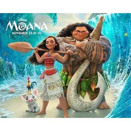 Disney Moana 5D DIY Diamond Painting Cross Stitch Kids Embroidery Mosaic Craft Lover Full Round Square Drill for kids Home Decor