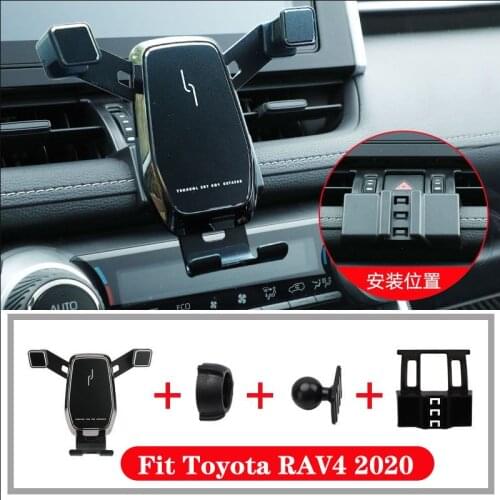 Car Phone Holder For Toyota RAV4 2020 Air Vent Mount Phone Holder Stand Aluminum Alloy Gravity Mobile Phone Holder