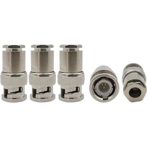 BNC Male Q9 Plug Clamp RF Coax BNC Q9 Plug Adapter for RG58 LMR195 RG142 RG223 50-3 Cable RF Connector