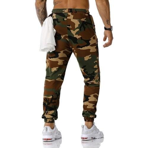 Camouflage Camo Cargo Pants Men Casual Splicing Fitness Pants Combat Loose Trousers Overall Army Military Tactical Pants Hombre