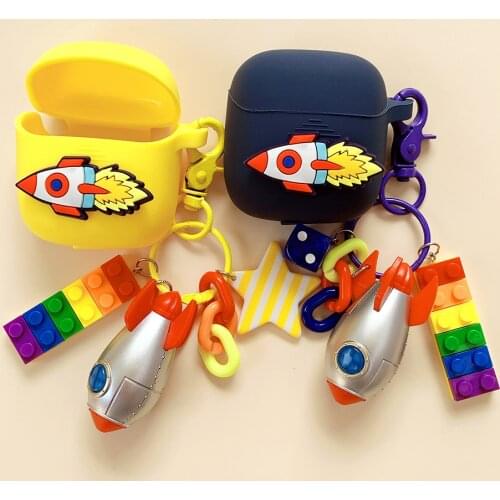 Space Rocket Earphone Cover for JBL TUNE 225TWS Case Bluetooth Earphone Case for JBL T220TWS Wireless Headset Portable Box Bag