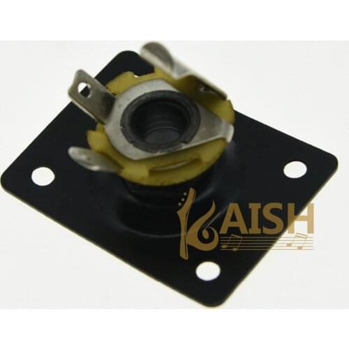 Black Electric Guitar Jack Plate Square Jack Socket